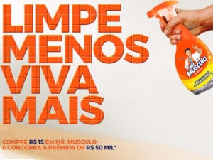 Promoção Mr Músculo limpe menos viva mais