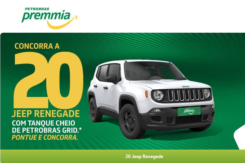 Promoção Petrobras Premmia: concorra a 20 Jeep Renegade 0km