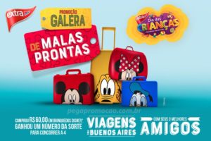 Promoção Extra Galera de malas prontas