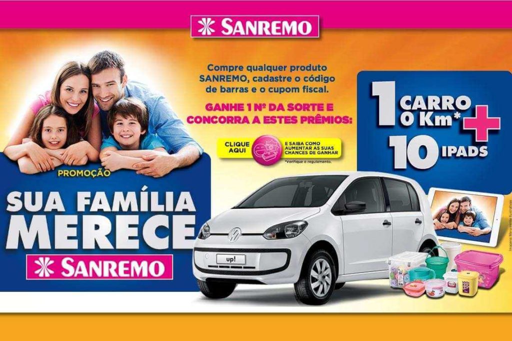 Promoção Sanremo sua família merece