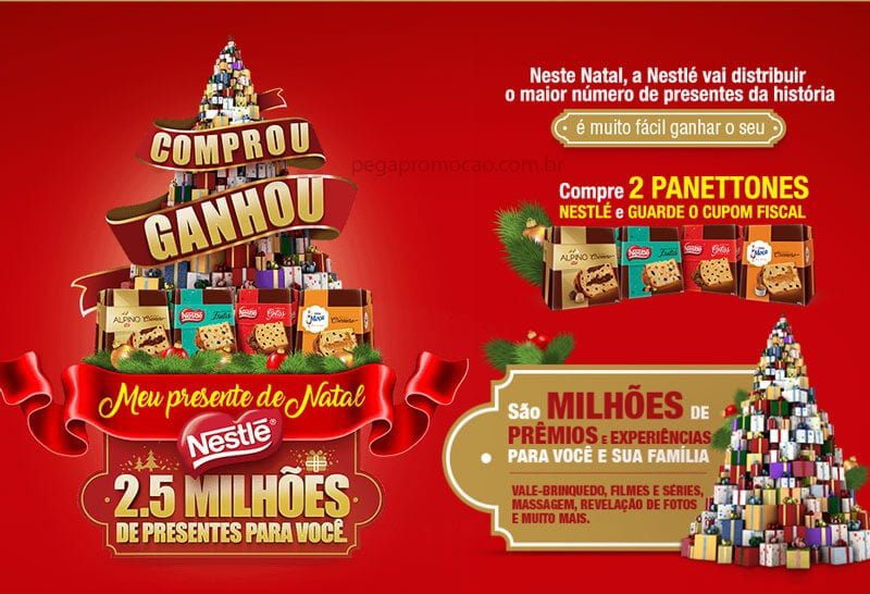Promoção Nestlé Meu Presente de Natal: São 2,5 MILHÕES de Prêmios Promoção Nestlé Meu Presente de Natal: São 2,5 MILHÕES de Prêmios