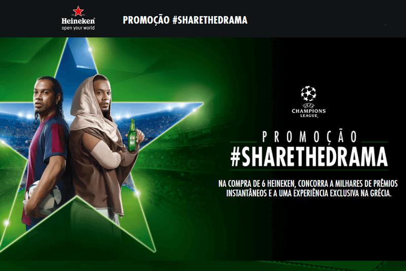 Promoção Heineken 2018 Champions League #SHARETHEDRAMA