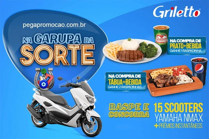 Promoção na Garupa da Sorte Griletto 2018