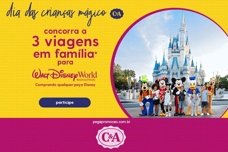 Promoção C&A - dia das crianças Disney