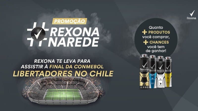 Promoção Rexona #na rede leva você para a final da Libertadores da América