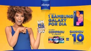 Promoção Always Samsung