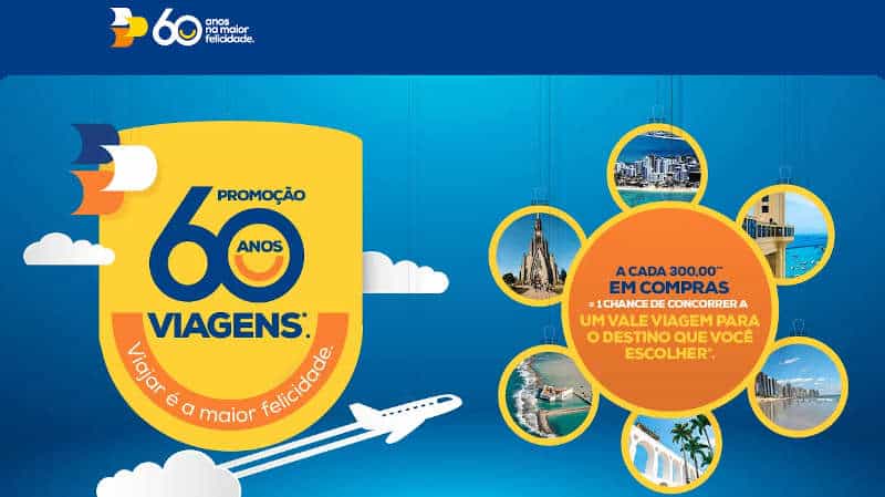Promoção 2019: Aniversário Lojas Colombo 60 anos 60 viagens