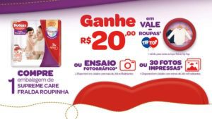 Promoção Huggies compre e ganhe vale roupas na Tip Top