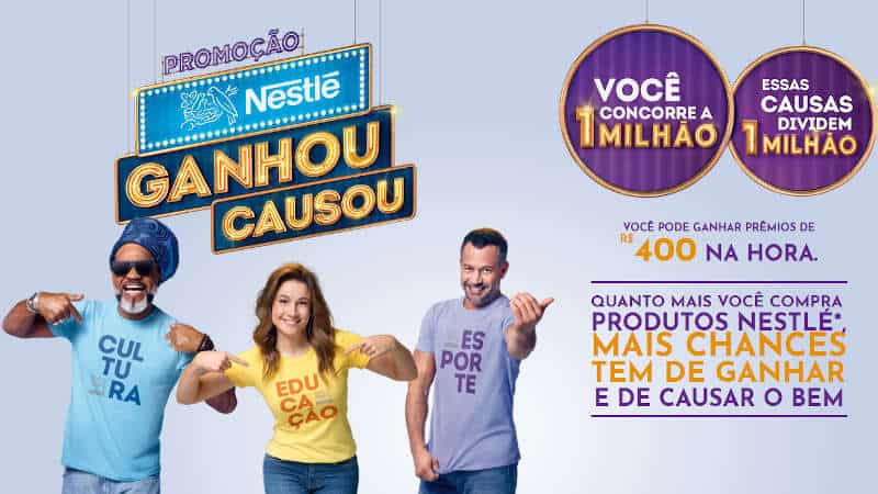 Promoção Nestlé 2019 Ganhou Causou