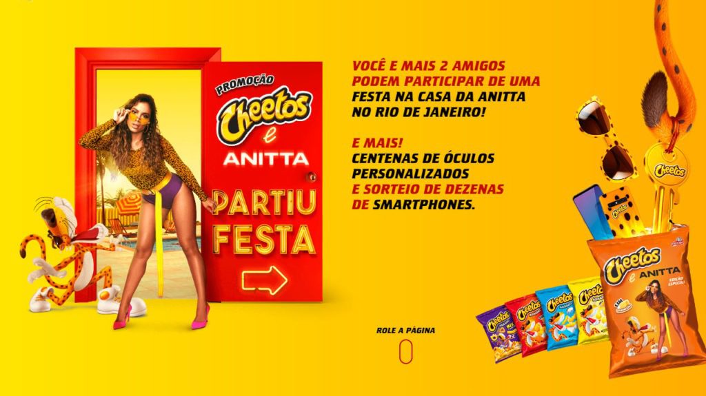 Promoção Cheetos e Anitta 2020 partiu festa