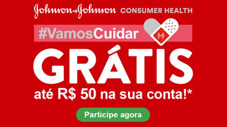 Promoção Johnson & Johnson Vamos cuidar: Receba 50 reais sem sorteio