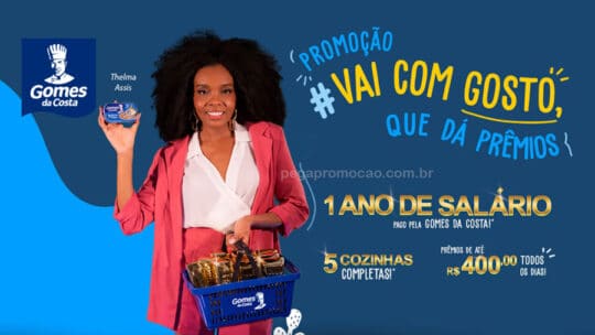 Promoção Gomes da Costa Vai com Gosto que da prêmios 2021