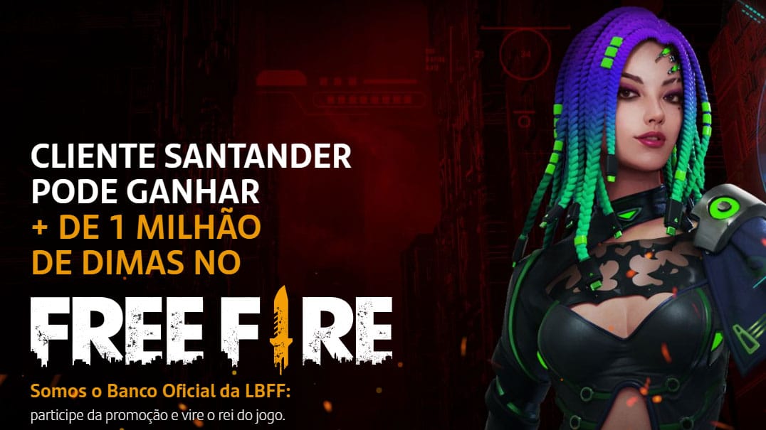 Promoção Santander Free Fire Um Milhão de Dimas