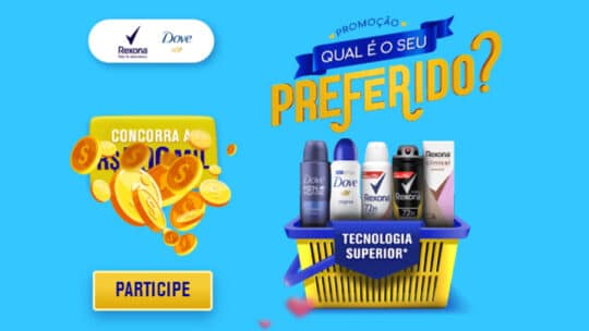 Promoção Dove e Rexona Qual é o seu preferido