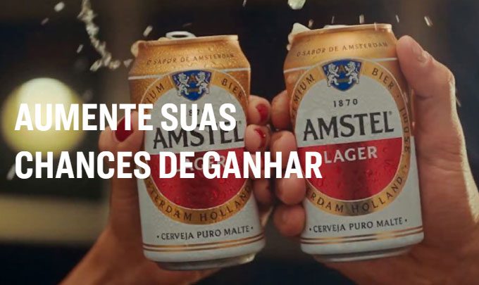 Aumente as suas chances de ganhar indicando amigos para a promoção Amstel 