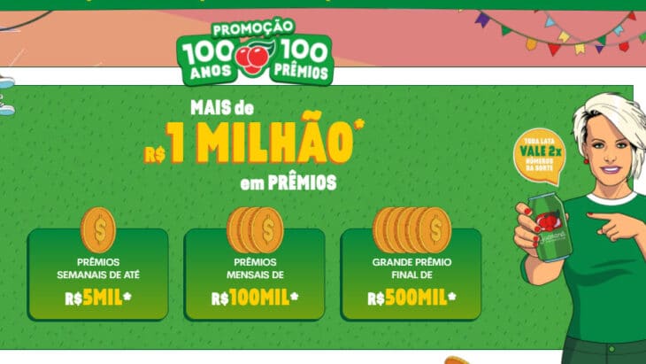 Promoção Guaraná 100 anos - Mais de um milhão em prêmios