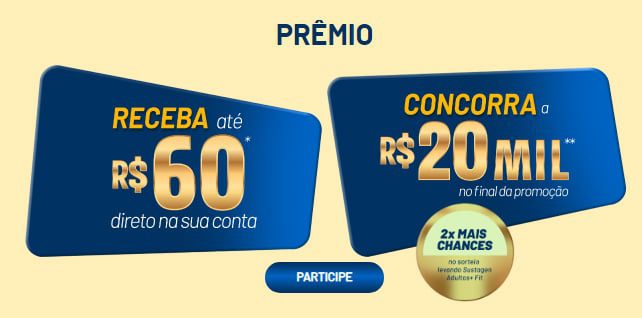 Prêmios da promoção Promoção Sustagen Inclua Grátis no seu Café da Manhã