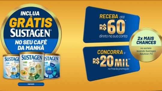 Promoção Sustagen Inclua Grátis no seu Café da Manhã