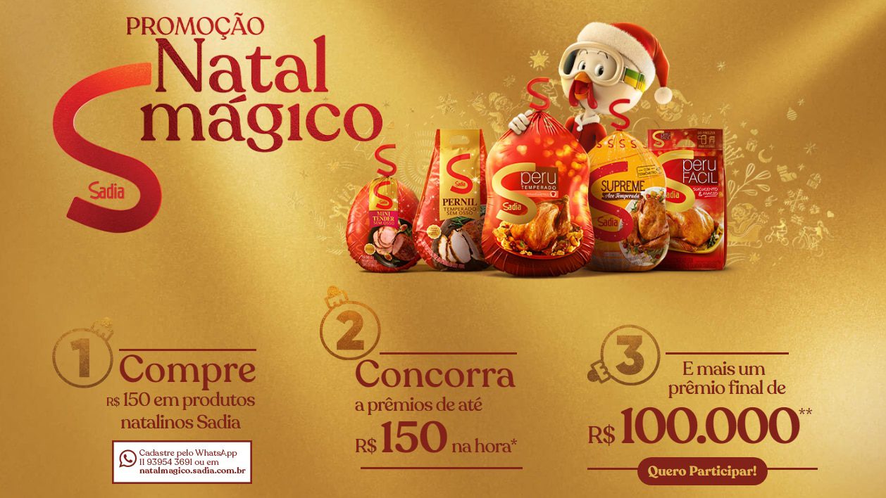 Promoção Sadia Natal 2021 - Sorteio de R$100 mil • Cadastrar
