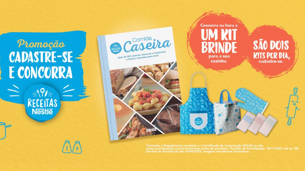 Promoção Receitas Nestlé: Ganhe Kits para Cozinhar e Livros de Receitas