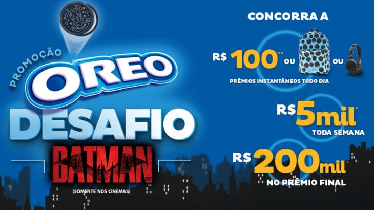 Promoção Oreo Desafio Batman 2022: Prêmios de até 200 mil