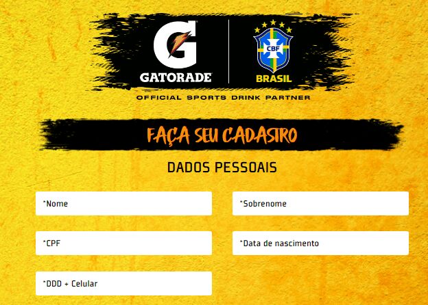 Como se cadastrar na promoção Gatorade