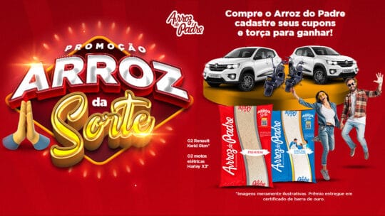 Promoção Arroz do Padre 2022 - Arroz da Sorte | Sorteio de dois carros