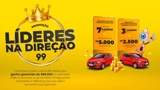 Promoção 99 Líderes na Direção: Sorteio de 10 Carros