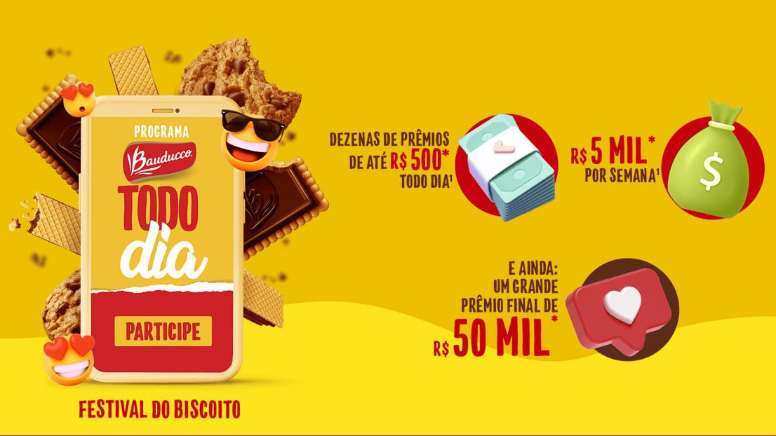 Promoção Festival de Biscoito Bauducco Todo Dia