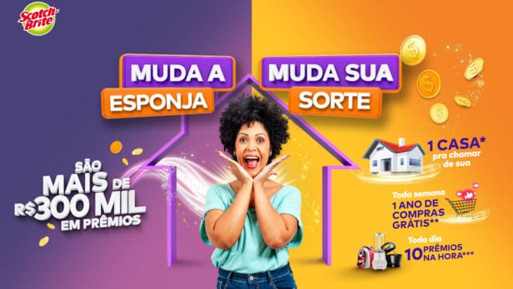 Promoção 3M Scotch Brite Muda a Esponja Muda a Sorte