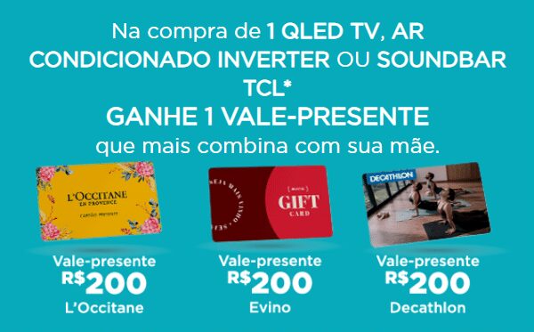 Prêmios da Promoção dia das mães TCL