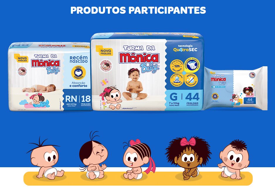 Produtos participantes Promoção turma da Mônica