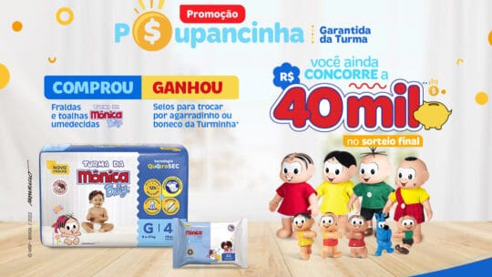 Promoção fraldas Truma da Mônica Poupancinha