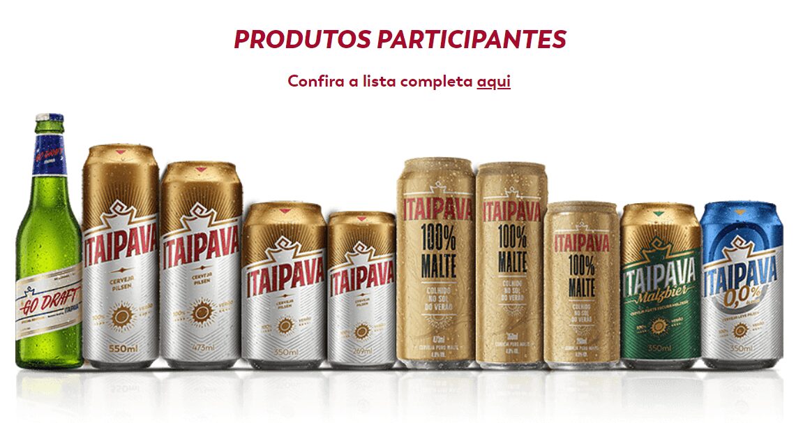 Produtos Participantes Promoção Itaipava 2022