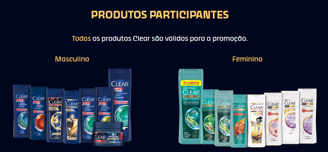 Promoção Clear me Patrocina 2022 - Prêmios de até 300 mil