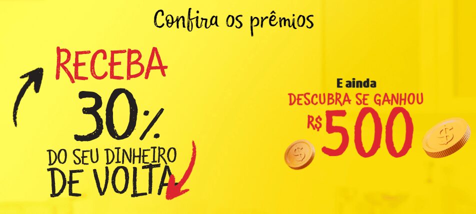 Prêmios e cachback promocao sadia