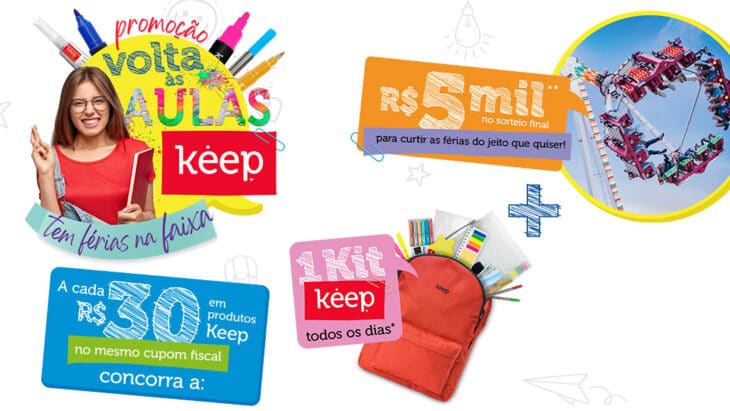 Promoção Volta às Aulas Keep - Prêmios de até R$ 5 mil