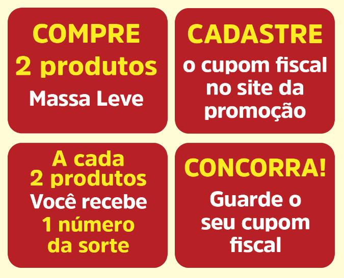 Promoção Massa Leve 2022 É Muito Massa