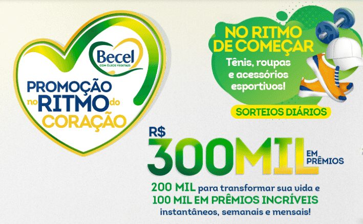 Promoção Becel 2022 no Ritmo do Coração - Prêmios de até 200 mil