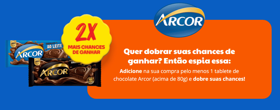 Dobre as suas chances de ganhar na compra de pelo menos um tablet Arcor