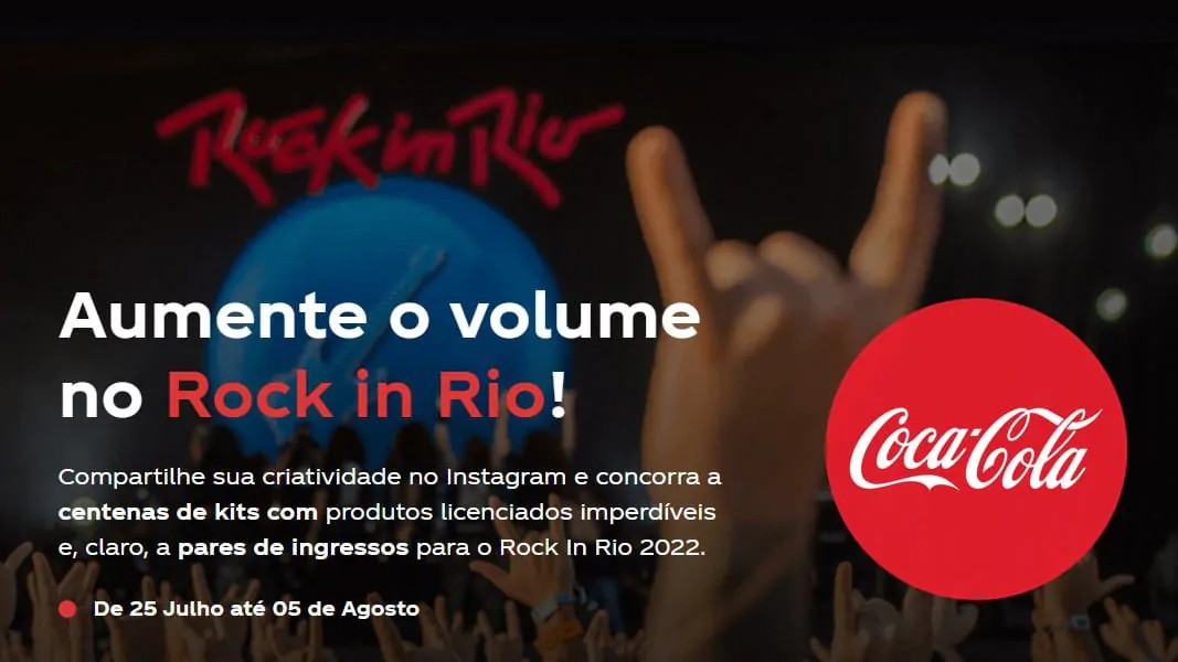 Promoção Coca Cola Aumente o Volume no RockinRio