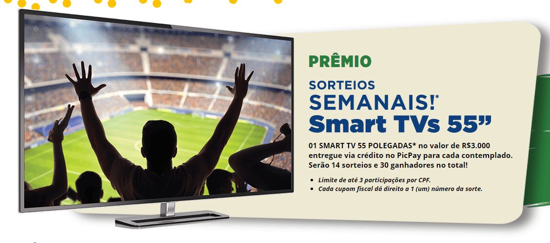 Promoção SCJohnson 2022 - Sorteios semanais de SmartTvs