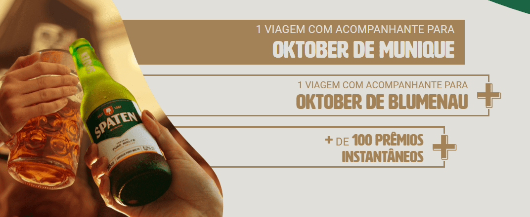 Promoção Oktober Zé com a Cerveja Spaten