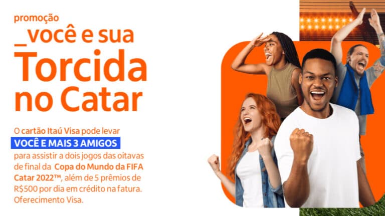 Promoção Itaú Copa do Catar - Você e mais três amigos na Copa do Mundo