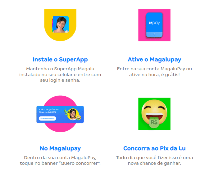 Promoção Magalu Pix da Lu