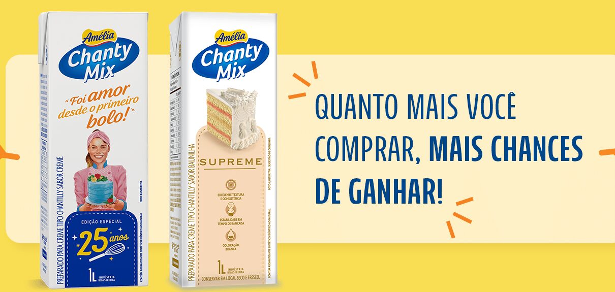 Produtos participantes da Promoção Chanty Mix