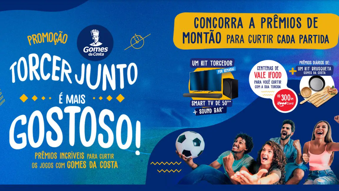 Promoção Gomes da Costa 2022: Torcendo junto é mais gostoso