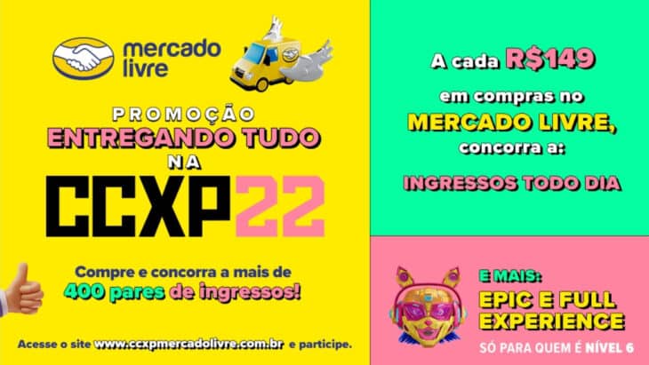 Promoção Mercado Livre e CCXP 2022