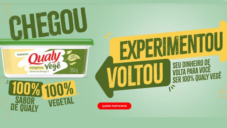 Promoção Qualy Vegê Experimentou Voltou