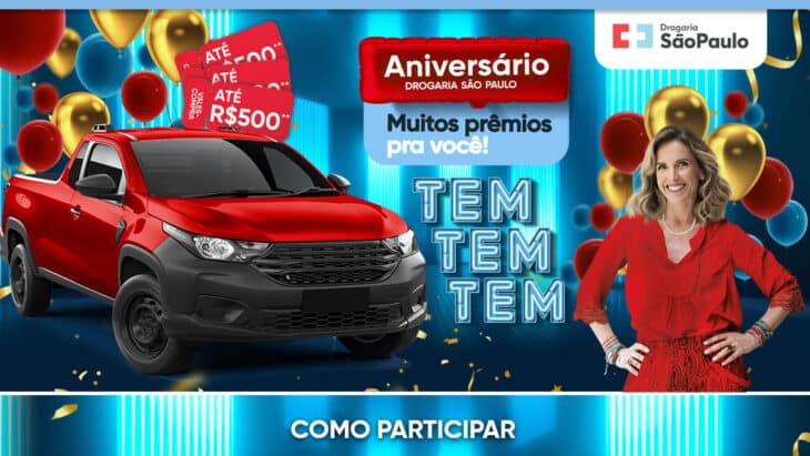 Promoção de Aniversário Drogaria São Paulo 2022